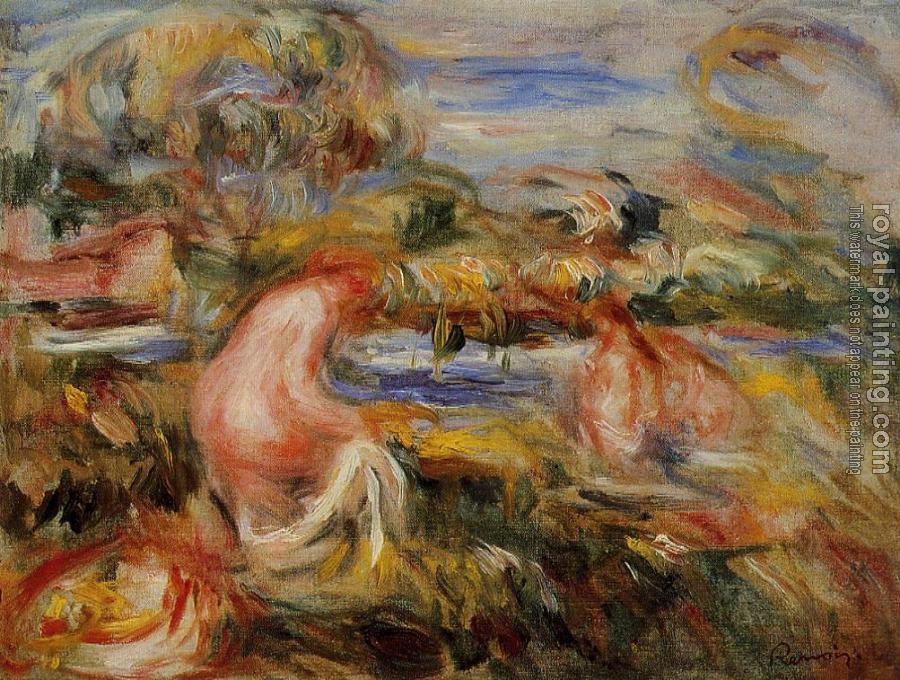 Pierre Auguste Renoir : Two Bathers in a Landscape